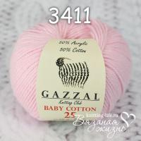Пряжа полухлопок Gazzal Baby Cotton цвет номер 3411