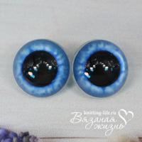 Живые глазки для игрушек (кукол), одна пара, цвет - синий