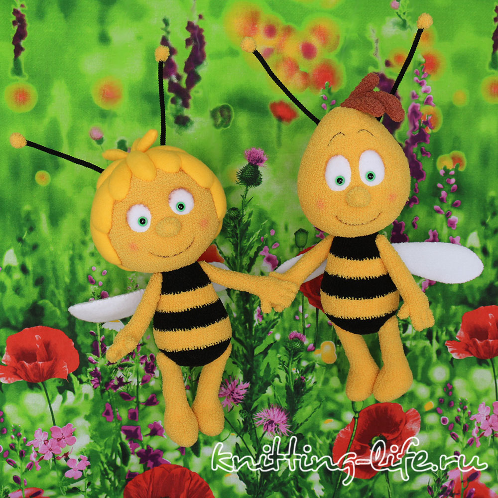 Пчёлка Майя и её друг Вилли. Амигуруми игрушки