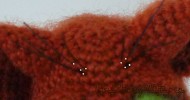Размещаем волосики на голове амигуруми