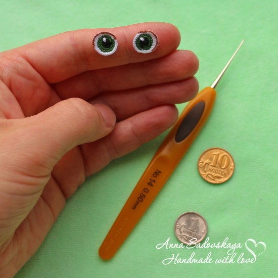 Вязаные глазки крючком Clover 0.5 mm